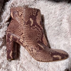 Snakeskin Booties